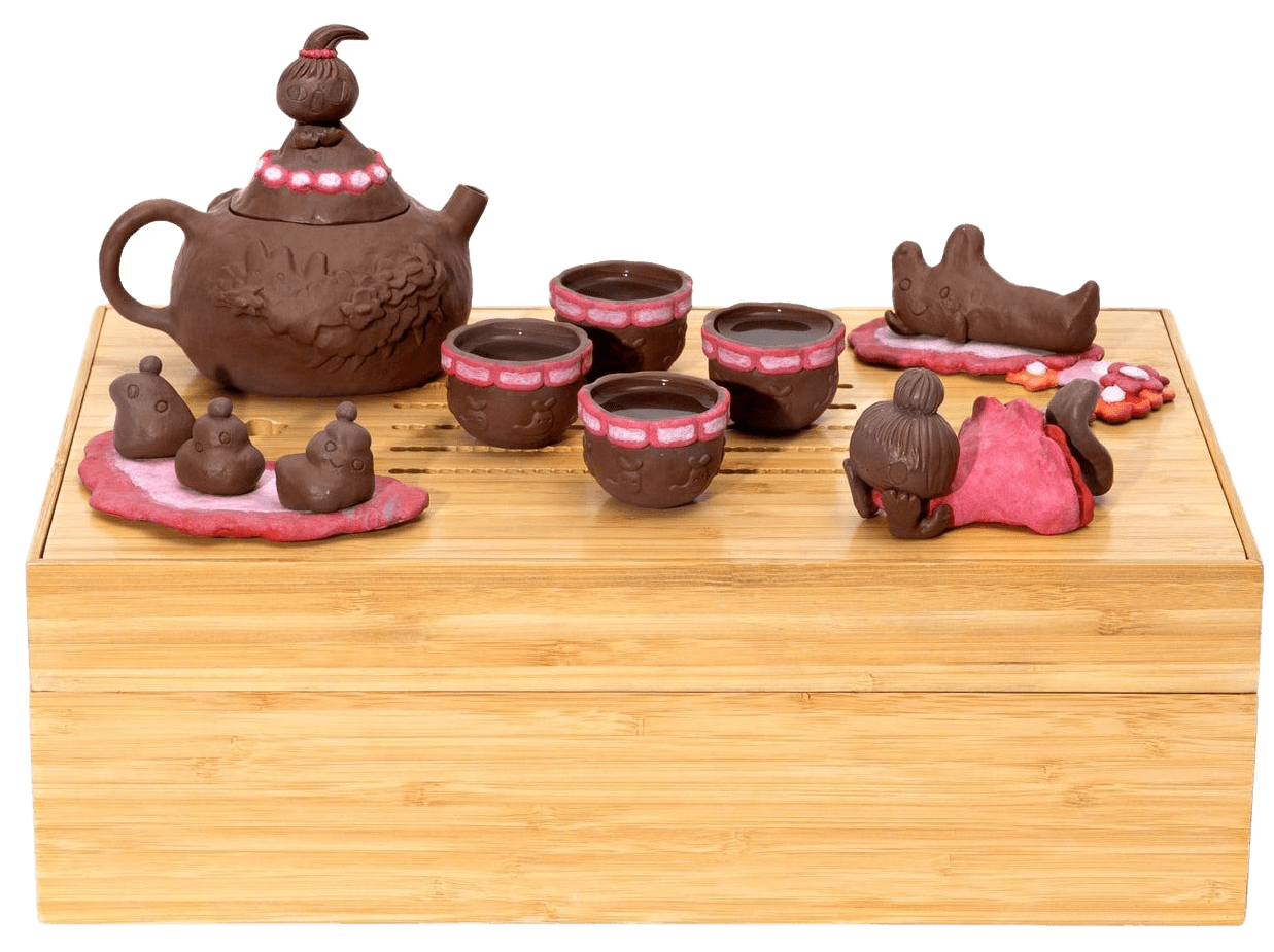 AYAKO ROKKAKU Tea set ED225 ロッカクアヤコ Tea Set Sculpture by Ayako Rokkaku - Buy & Sell Ayako Rokkaku