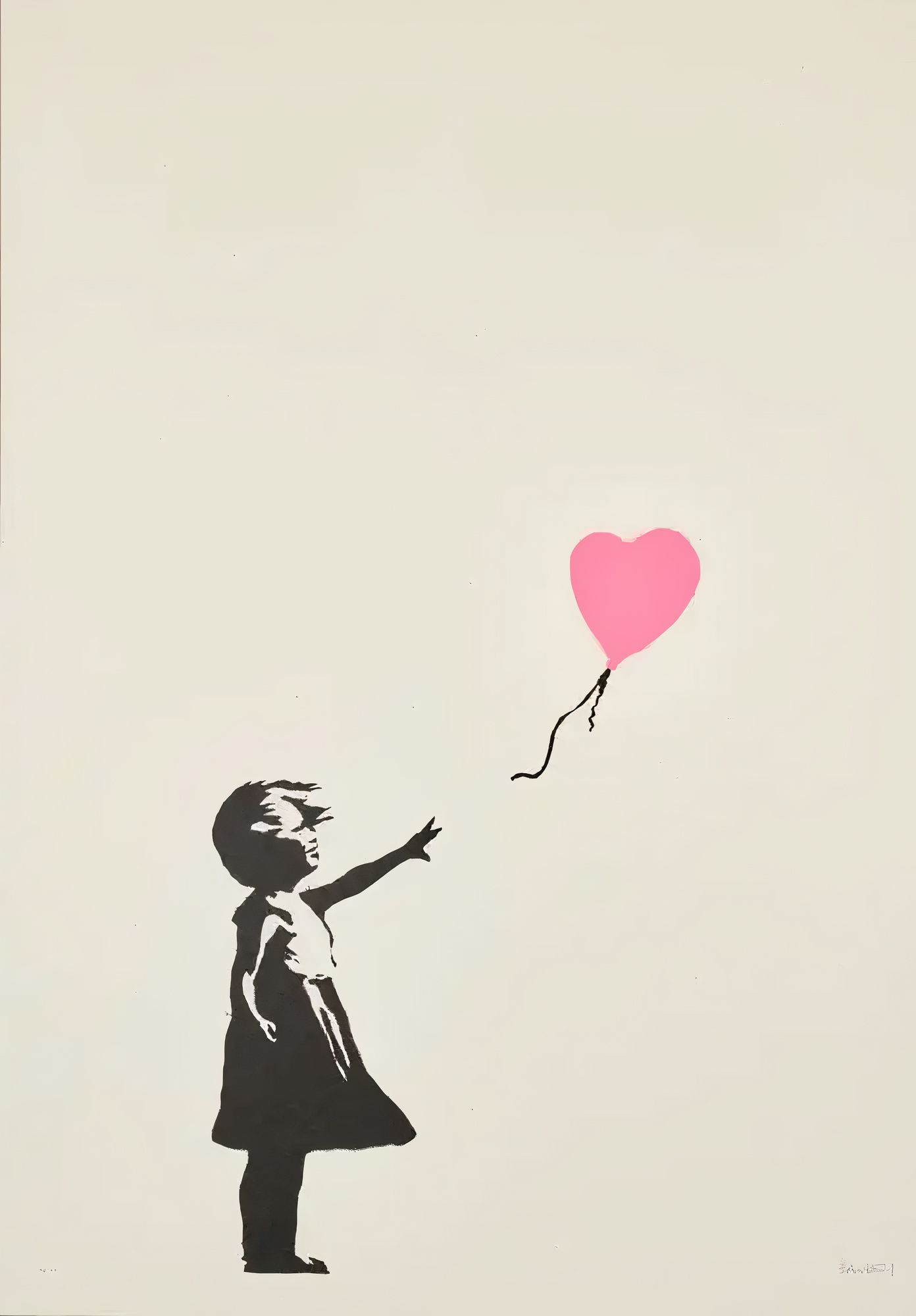 Banksy, Girl With Balloon (Dark Pink Artist Proof) (2015)