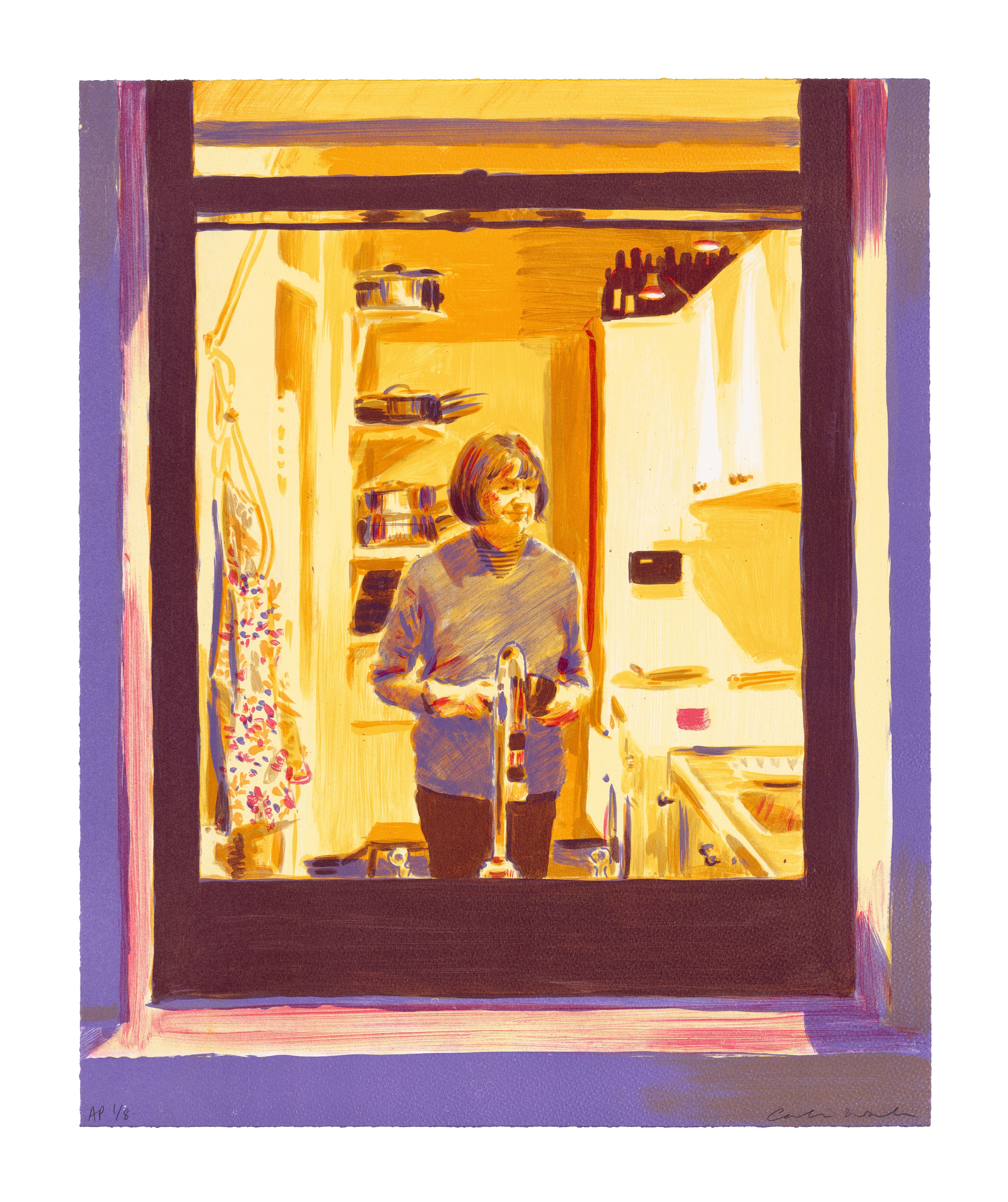 Caroline Walker, Nocturnes - Early Evening, (2023). Lithograph on paper, 53 x 43cm. Courtesy of Enitharmon Editions