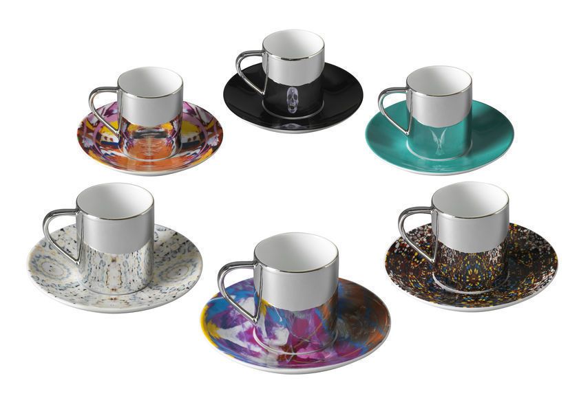 ダミアンハースト　プレート　マグカップ Damien Hirst | Mixed Set of 6 Anamorphic Expresso Cups) | Buy