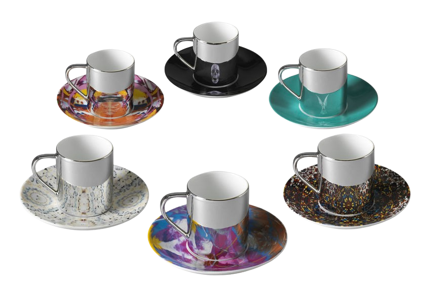 Damien Hirst | Mixed Set of 6 Anamorphic Expresso Cups | Buy