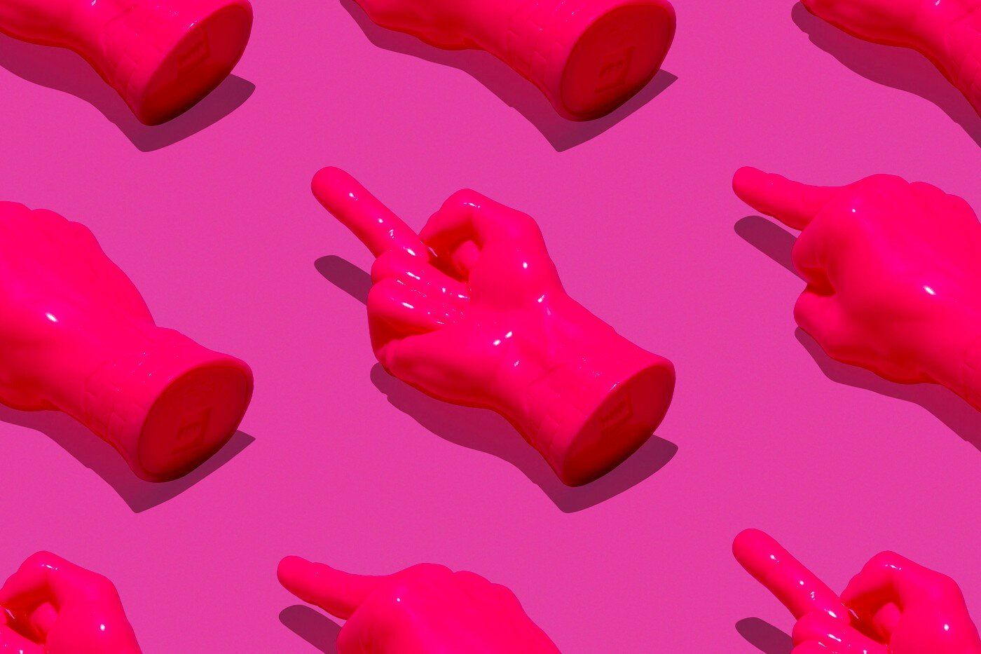 HUF x Haroshi Middle Finger (Pink) Sculpture by Haroshi - Buy