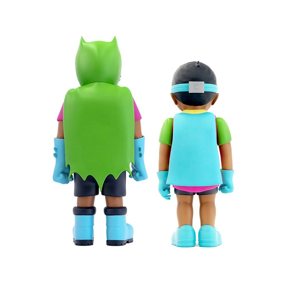 Flynamic Duo - Batboy & Sparrow Sculpture by Hebru Brantley - Buy