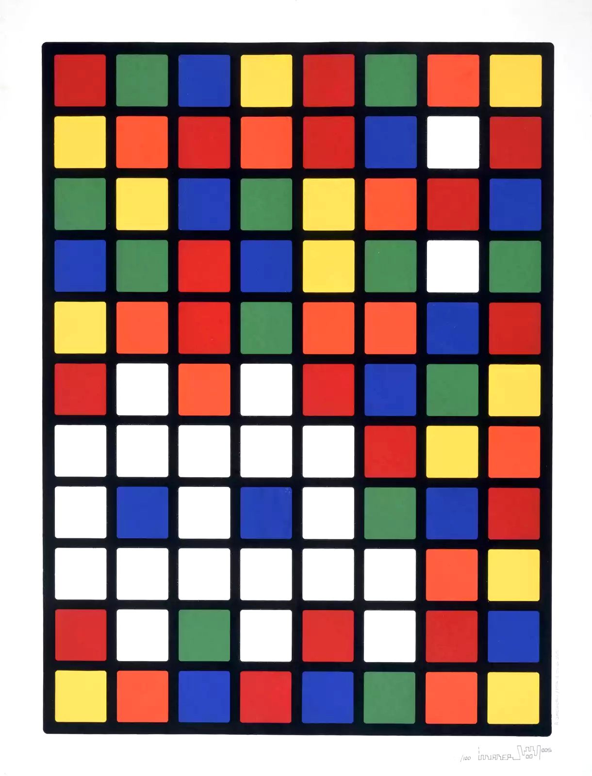 版画 INVADER- Rubik Tournesols (blue) Invader | Rubik Space | Buy & Sell | FairArt