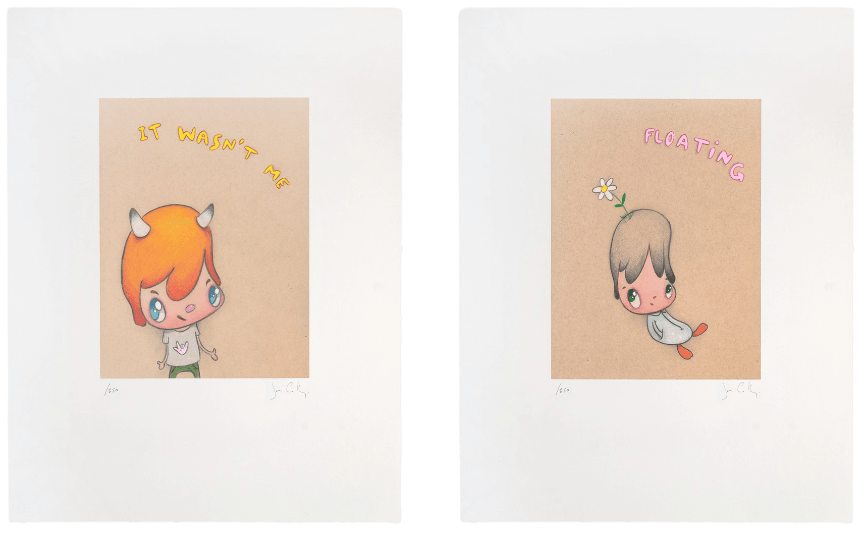 新品 未開封 javier calleja art poster ポスター Javier Calleja | It wasn't me & Floating (Diptych) | Buy & Sell