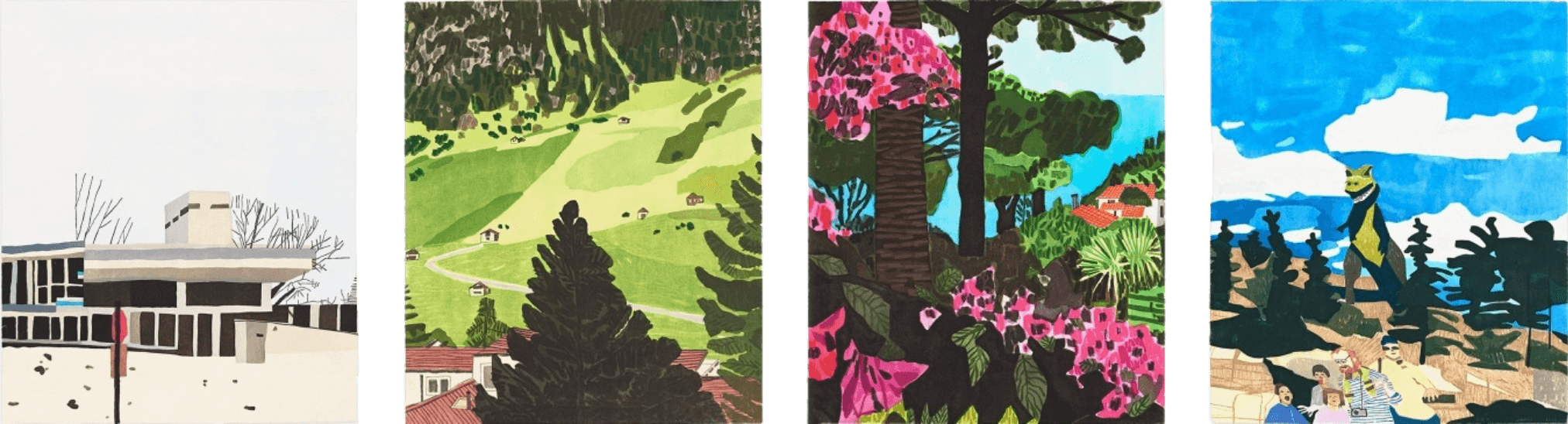 Jonas Wood | Four Landscapes (Set of Four) | Buy & Sell | FairArt