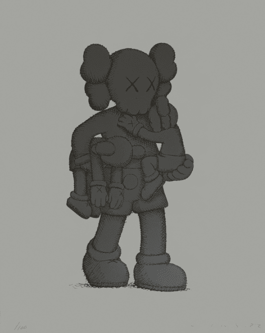 訳あり 新品未開封 KAWS CLEAN SLATE GREY Clean Slate gray figure by Kaws from 2018 - Dope! Gallery