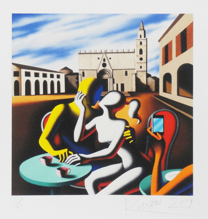 Mark Kostabi | Fabio and Giovanna in Piazza D'Amore | Buy & Sell
