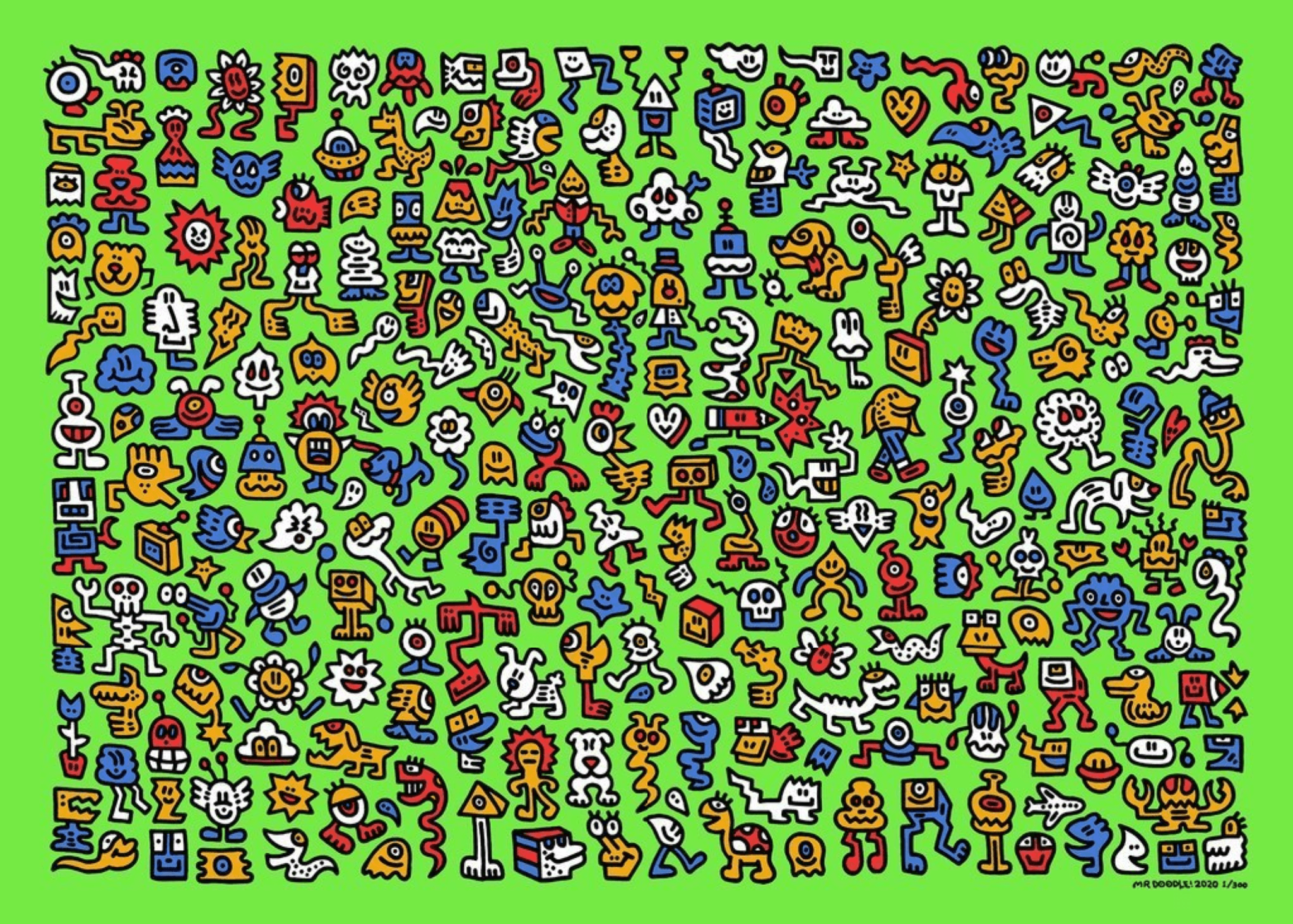 Mr.Doodle ミスター・ドゥードゥル 「Alien Town」 COA付き Mr Doodle | ALIEN TOWN (2020) | Available for Sale | Artsy