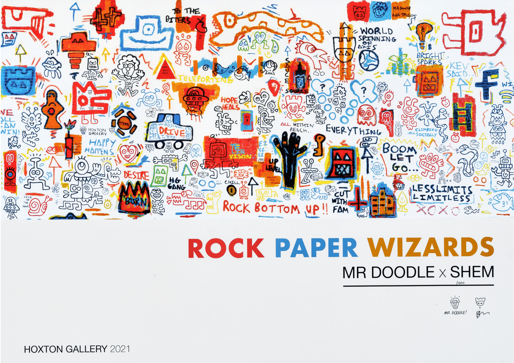 Mr.Doodle Shem 「ROCK PAPER WIZARDS」シリアル入 Paper Wizards (Signed) Print by Mr. Doodle - Buy & Sell Mr. Doodle