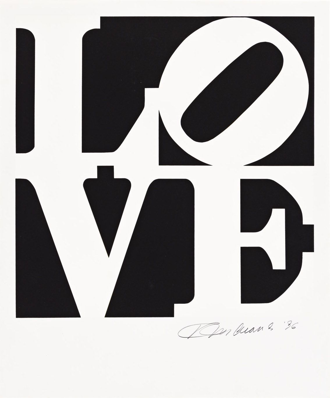 Robert Indiana | The Book of Love (Black and White) | Buy & Sell