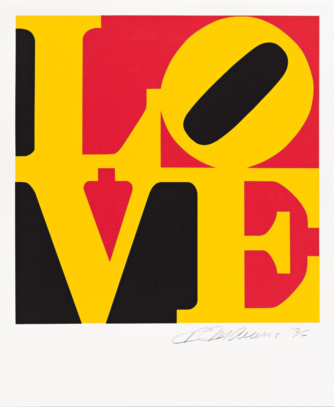 Robert Indiana THE BOOK OF LOVE 版画 The Book of Love (Red, Yellow and Black) Print by Robert Indiana