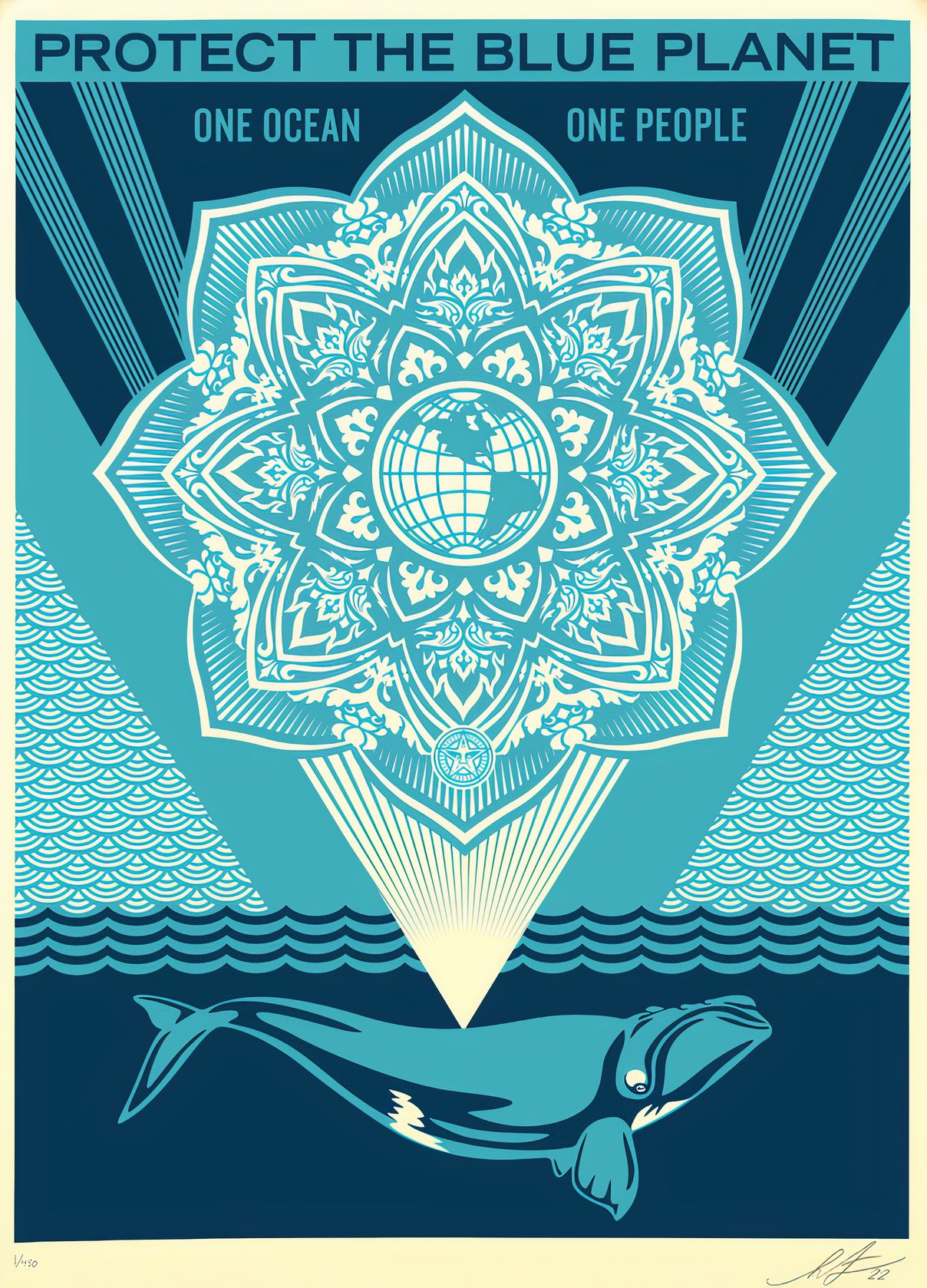 【希少】OBEY:PROTECT THE BLUE PLANET Shepard Fairey (Obey) | Protect The Blue Planet | Buy & Sell | FairArt