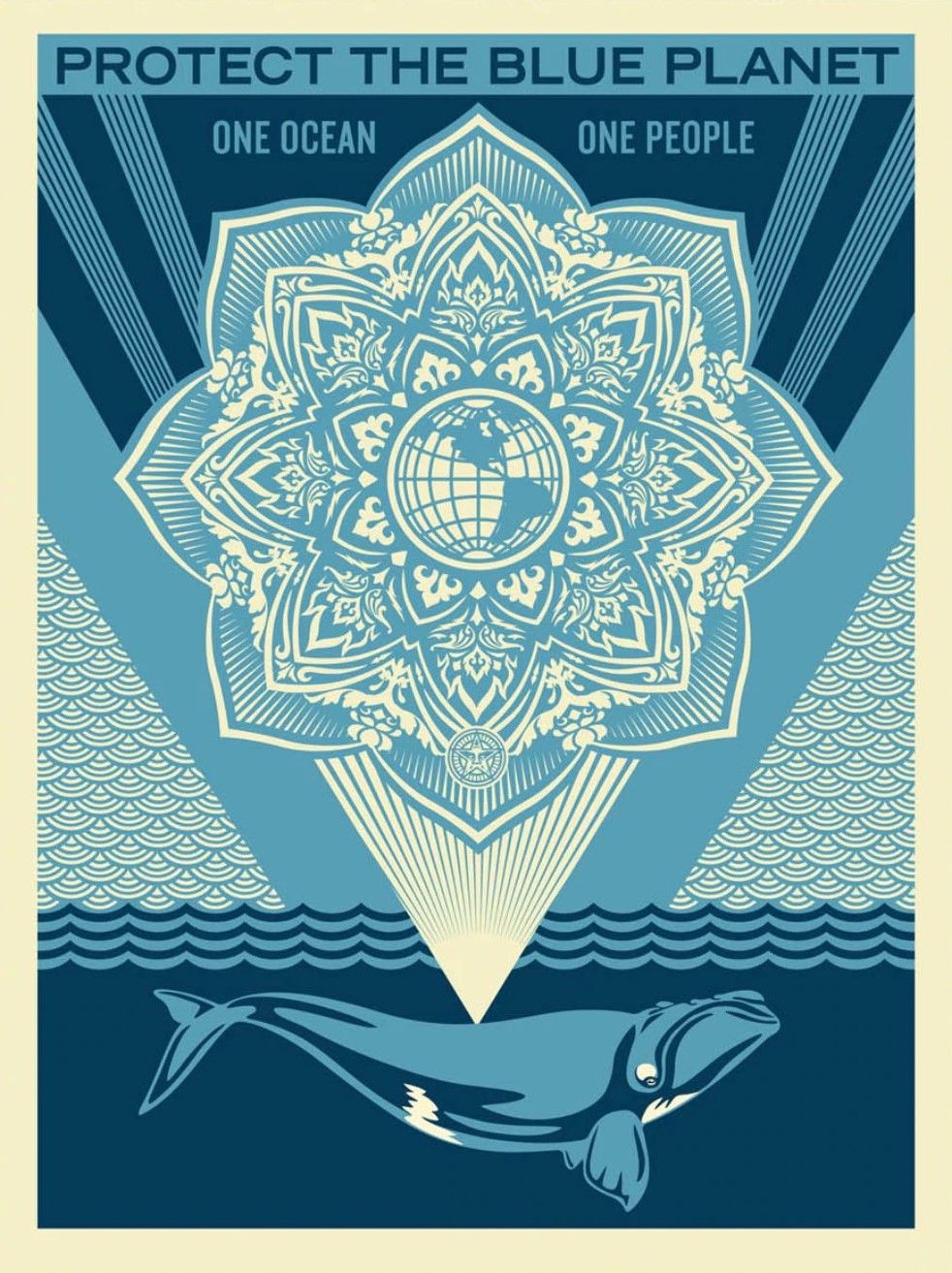 【希少】OBEY:PROTECT THE BLUE PLANET Shepard Fairey (Obey) | Protect The Blue Planet (Large Format