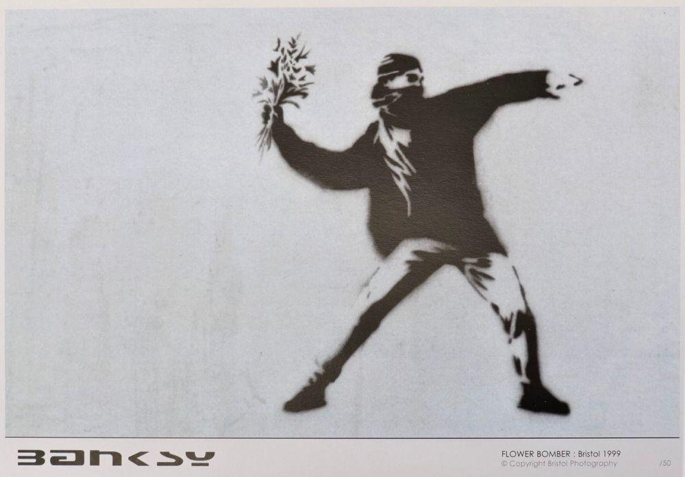 Banksy | Flower Bomber (Colour Offset Print) | Buy & Sell