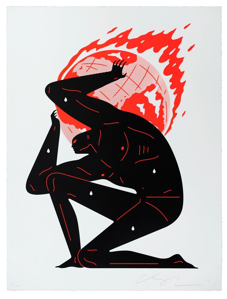 Cleon Peterson 大判シルクスクリーン 作品 Cleon Peterson | World On Fire (Large Format White) | Buy & Sell