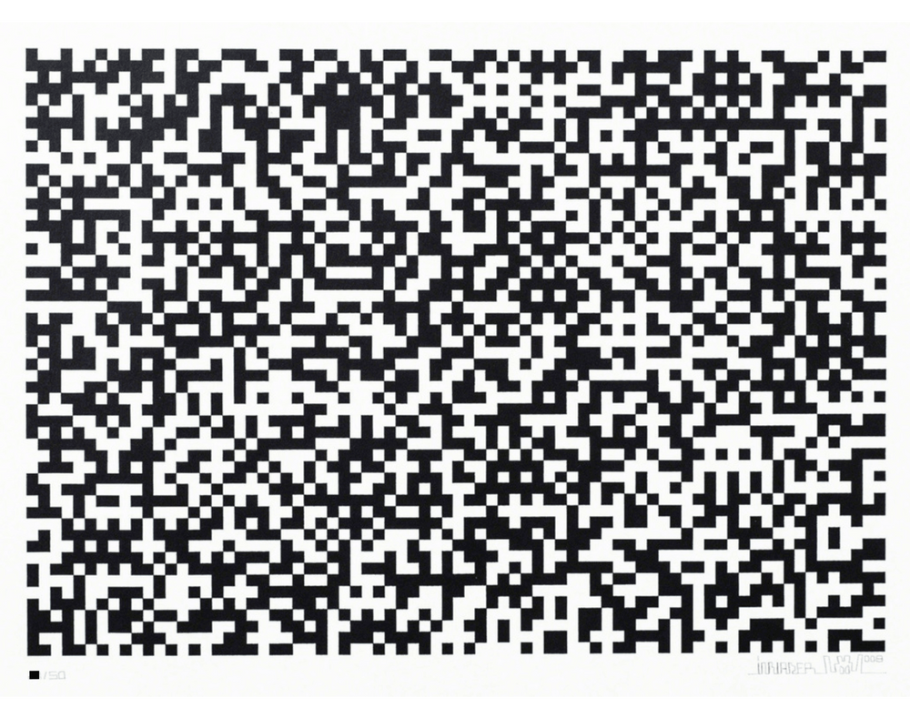 真作 invader インベーダー AlertBlack アラートブラック large_Invader_Binary_Code_Blac