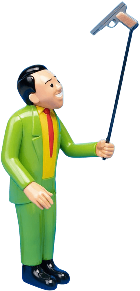Joan Cornella Selfie Gun Vinyl Figure Blue ホアン・コルネラ セル 