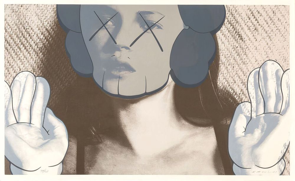 Kate Moss With White Gloves Print by Kaws - Buy & Sell Kaws Prints