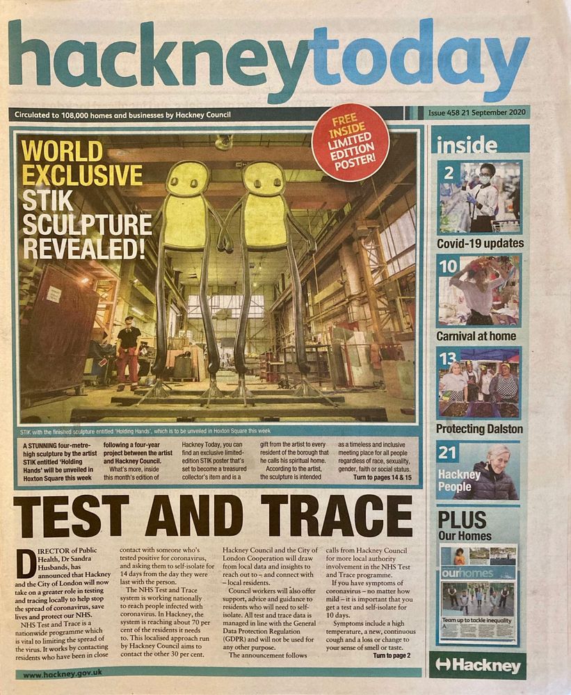 UK限定 STIK Hackney Today ポスター skynews-stik-holding-