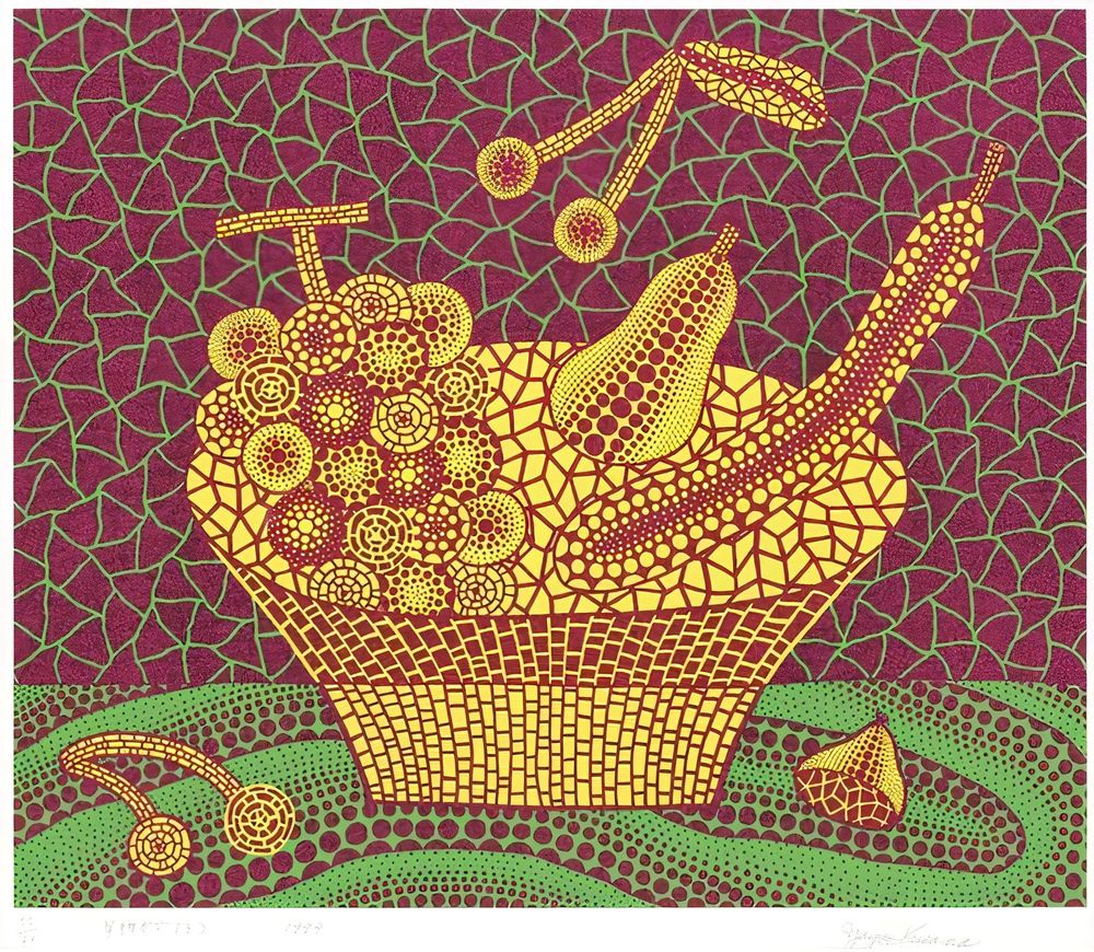 新作ホヤホヤ！タグ付完売✨MEDI FRUITSCARF PATTERNCAMI large_Yayoi_Kusama_Fruit_Baske