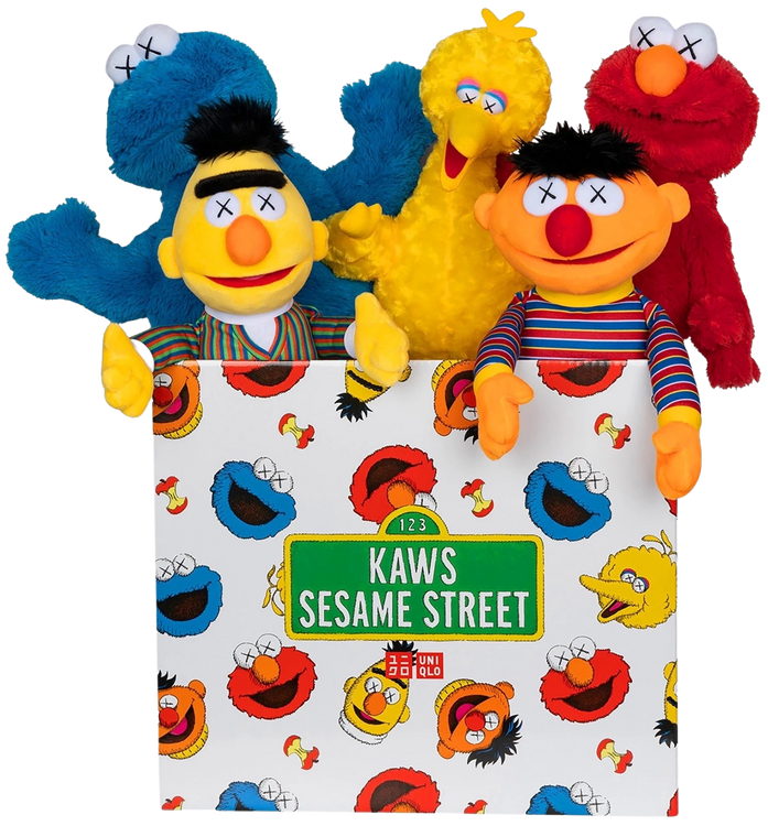 Kaws | Sesame Street Uniqlo Plush Toy Complete Box Set | Buy ...