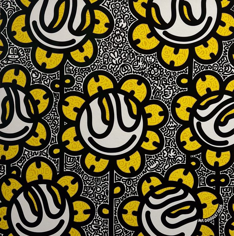 Kitty Yellow Print by Mr. Doodle - Buy & Sell Mr. Doodle Prints