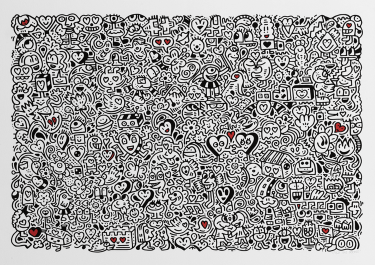 Mr Doodle　版画　Doodle Hug Mr Doodle 版画 Doodle Hug Mr Doodle 版画 Doodle Hug ▷ Doodle Hug