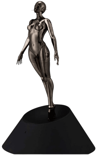 Hajime Sorayama | Sexy Robot Floating 1/4 Scale Figure (Black 