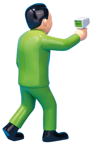 Joan Cornella の Idiotmeter と フィギュアセット Joan Cornellà, AllRightsReserved Limited Idiotmeter Man Available