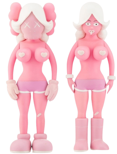 The Twins (Pink Edition) Sculpture by Kaws - Buy & Sell Kaws