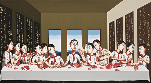 The Last Supper 最后的晚餐 Print by Zeng Fanzhi 曾梵志 - Buy