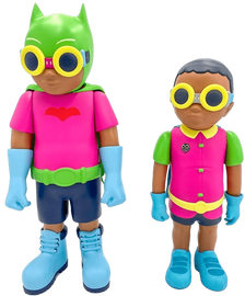 Flynamic Duo - Batboy & Sparrow Sculpture by Hebru Brantley - Buy