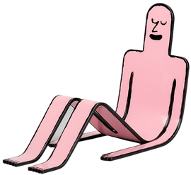 Jean Jullien ブックエンド ピンク Billy stand book Case Studyo x Bill the Bookend – Jean Jullien Studio