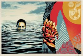 Protect The Blue Planet (Large Format) Print by Shepard Fairey