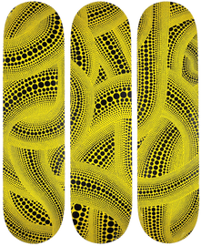 草間彌生 Yellow Trees Skateboard Triptych 3枚